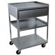 Ideal Medical Stainless Steel 3-Shelf EKG Cart With Drawer 