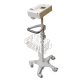 Burdick Mortara Rolling Stand with Wire Basket 
