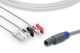 GE Healthcare Vivid Q/Vivid I Compatible 3 Lead Grabber ECG Cable