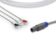 GE Healthcare Compatible Vivid e/Vivid i/Vivid q Series 3-Lead Direct-Connect ECG Cable