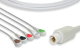 Mortara Burdick 007211 Compatible 5-Lead Direct-Connect ECG Cable