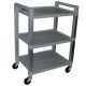 Ideal Medical Poly 3-Shelf Utility Cart